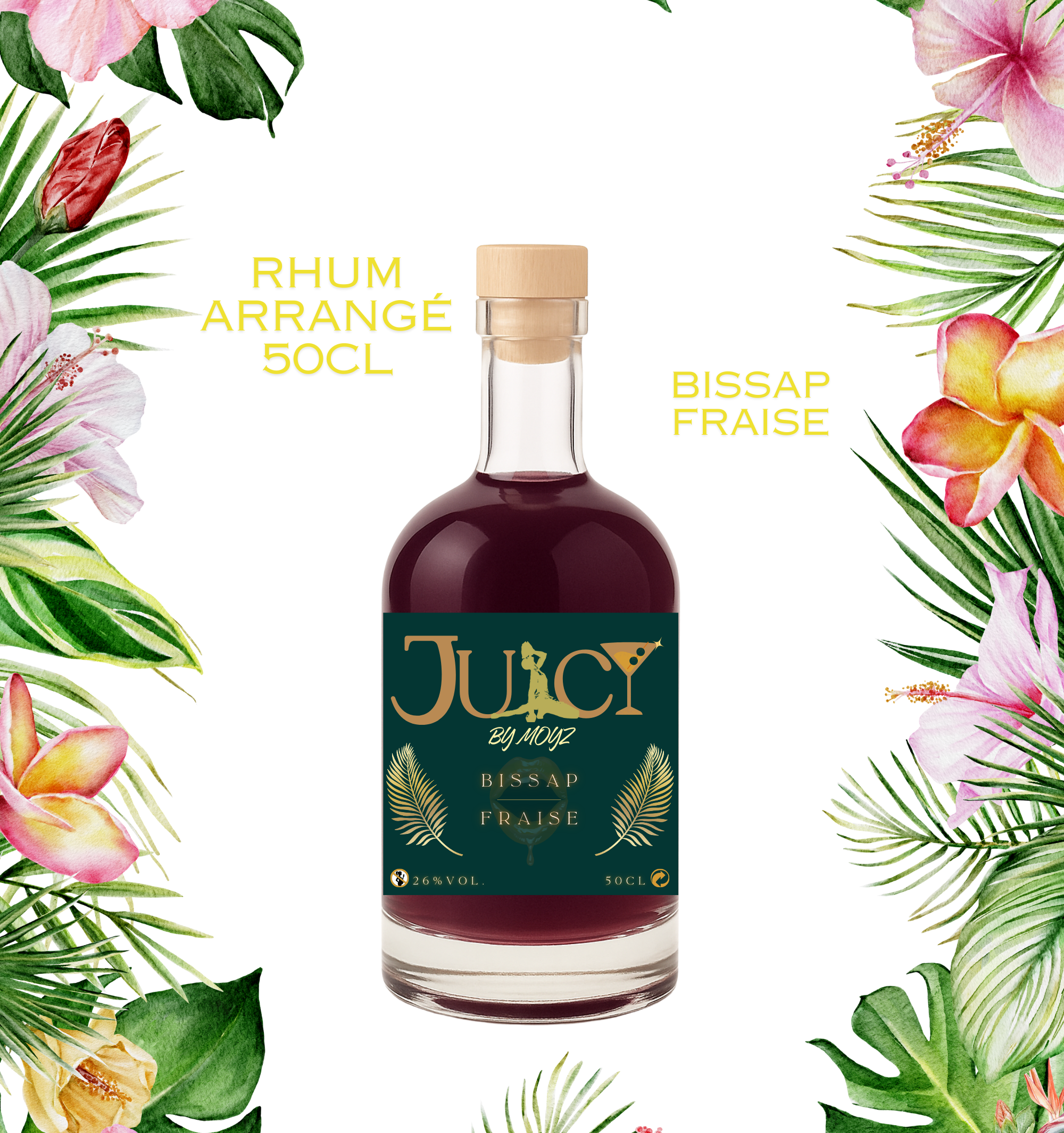 Rhum Arrangé Bissap Fraise 50cl